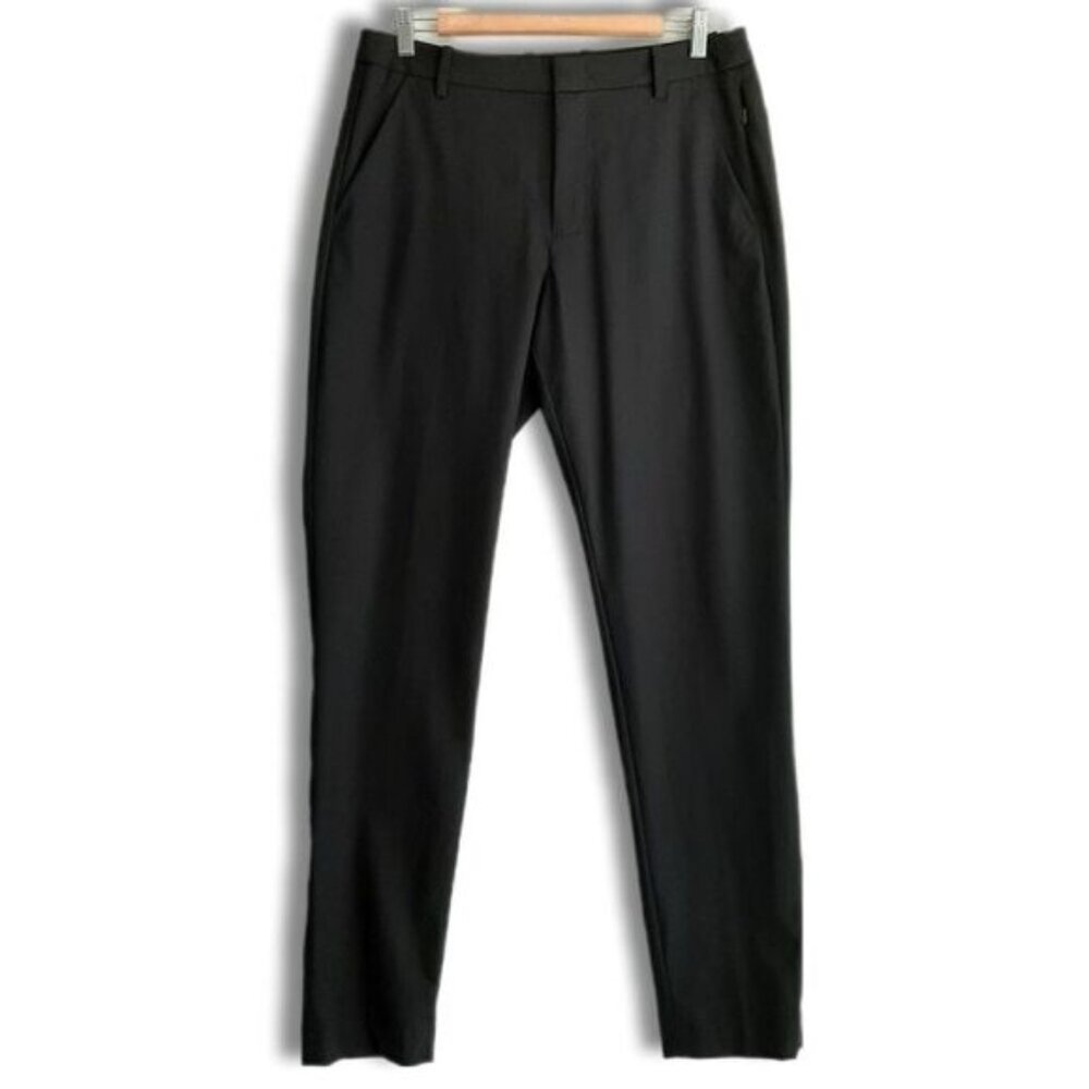 KIT & ACE Classic Slim Leg Flat Front Dress Pants Black Sz 32